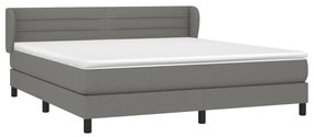 ΚΡΕΒΑΤΙ BOXSPRING ΜΕ ΣΤΡΩΜΑ ΣΚΟΥΡΟ ΓΚΡΙ 180X200 ΕΚ ΥΦΑΣΜΑΤΙΝ 3126342