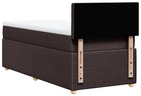 ΚΡΕΒΑΤΙ BOXSPRING ΜΕ ΣΤΡΩΜΑ ΣΚΟΥΡΟ ΚΑΦΕ 80X200 ΕΚ. ΥΦΑΣΜΑΤΙΝΟ 3287300