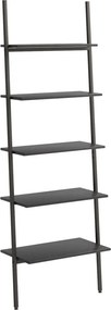 vidaXL Ραφιέρα Κεκλιμένη 5 Επιπέδων Μαύρη 64x34x185,5 εκ.