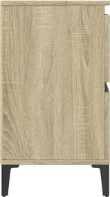 vidaXL Ντουλάπι Νιπτήρα Sonoma Δρυς 80x33x60 εκ. Επεξεργασμένο Ξύλο