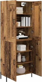 vidaXL Highboard 2 pcs Παλιό Ξύλο Επεξεργασμένο ξύλο