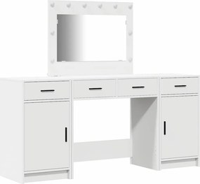vidaXL Τραπέζι περιποίησης 3 τμχ. Λευκό 78,5 x 41 x 135 εκ