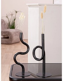 Διακοσμητικό Βάζο "Curve" Μέταλλο Μαύρο PU Pcs. Assorted 11x10x26.5cm