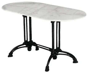 WOODWELL Ε894,1EKO Τραπέζι Αίθριο Oval Μαντέμι, Μάρμαρο 70x110x74cm Oval Ε894,1