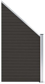 vidaXL Πάνελ Περίφραξης Μαύρο 95 x (105-180) εκ. από WPC