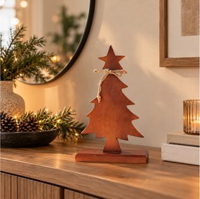 ΔΙΑΚΌΣΜΗΣΗ &amp; DECO ΣΕ ΕΟΡΤΑΣΤΙΚΌ ΠΝΕΎΜΑ XMAS TREE WOOD H31CM WALNUT A68100120