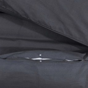 vidaXL Σετ Παπλωματοθήκης Μαύρο και Λευκό 200x220 εκ. Βαμβακερό