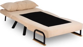 Πολυθρόνα Κρεβάτι - Sando Single - Χρώμα Cream - 175x60x60εκ
