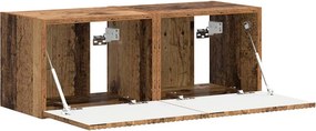 vidaXL Ντουλάπι Τηλεόρασης Τοίχου 2 pcs Παλιό Ξύλο Επεξεργασμένο Ξύλο