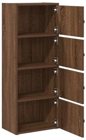 Βιβλιοθήκη Καφέ Δρυς 40x24x102 εκ. από Επεξεργασμένο Ξύλο - Καφέ