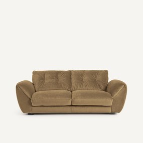 Καναπές-κρεβάτι 3 θέσεων από λινό βελούδο, EDGAR