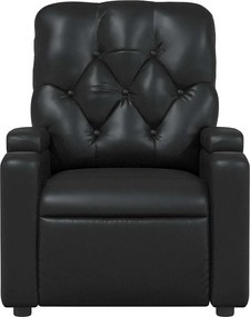 vidaXL Πολυθρόνα Ανακλινόμενη Μαύρη από Συνθετικό Δέρμα