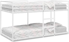 vidaXL Κουκέτα χωρίς στρώμα Λευκό 100x190 cm Ατσάλι