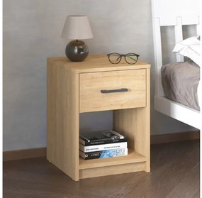 Κομοδίνο Scoty Megapap sapphire oak 40,2x35,3x55εκ. GP041-0087,2-GP041-0087,2-Καφέ GP041-0087,2