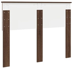 vidaXL Κεφαλάρι με κεφαλάρι Καφέ δρυς 135 cm Επεξεργασμένο ξύλο