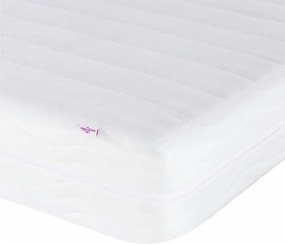 vidaXL Κρεβάτι με Στρώμα Dover Λευκό 90x200 εκ. από Συνθετικό Δέρμα