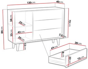 Μπουφές Ferido 1D3SZ