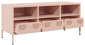 vidaXL Έπιπλο Τηλεόρασης Ροζ 101,5x39x43,5 εκ. Ατσάλι Ψυχρής Έλασης