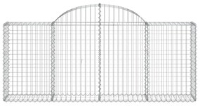 vidaXL Συρματοκιβώτια Τοξωτά 13 τεμ. 200x30x80/100 εκ. Γαλβαν. Ατσάλι