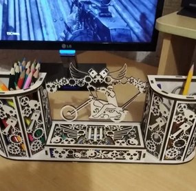 Σετ των 2 Intra απο ξύλο plywood 3mm-4mm πάχος – ξύλο Biker Desk Organizer 20x25 cm INTRAVECTRY-MY558504