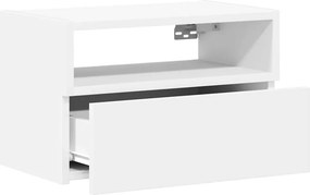 vidaXL Κομοδίνο Επιτοίχιο Λευκά 45x26x28,5 εκ.