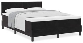 vidaXL Κρεβάτι με Ελατήρια και Στρώμα Μαύρο 140 x 190 cm ύφασμα