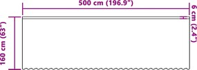 vidaXL Κουρτίνα Δαντέλας με κουρτίνες Λευκό 160 x 500 cm Πολυεστέρας