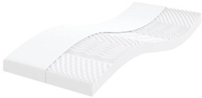 vidaXL Καναπές Κρεβάτι Συρόμενος Κρεμ 90x200 εκ. Ύφασμα Στρώματα