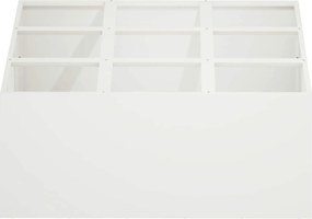 vidaXL Γλάστρα Κήπου Λευκό 100 x 100 x 20 cm Ψυχρής έλασης χάλυβας
