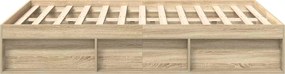 vidaXL Πλαίσιο Κρεβατιού Sonoma Δρυς 140x190 εκ.