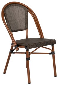 Καρέκλα Κήπου DALILA Καφέ/Μπαμπού Αλουμίνιο/Ύφασμα 50x56x86cm | Συσκευασία 1 τμχ