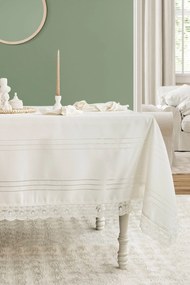 Stewehome Σετ τραπεζομάντηλου με ράνερ και δαχτυλίδια πετσετών από πολυεστέρα 160x220 cm