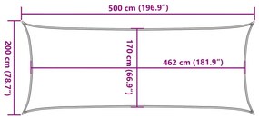 Σκίαστρο Ιστιοπλοΐας Χρ. Άμμου 5x2 μ. 100% Πολυεστέρας Oxford - Κίτρινο