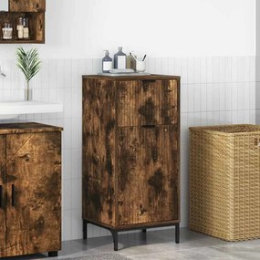 vidaXL Ντουλάπι Μπάνιου Καπνιστό Δρύς 39,5 x 36 x 88 εκ