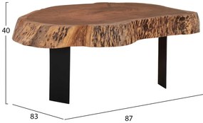 ΤΡΑΠΕΖΙ ΣΑΛΟΝΙΟΥ BRIGGS ΜΕ ΞΥΛΟ ΑΚΑΚΙΑΣ HM8776.11 80-87x50-83x40Yεκ.