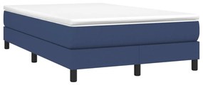 vidaXL Κρεβάτι Boxspring με Στρώμα Μπλε 120x200 εκ. Υφασμάτινο