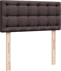 vidaXL Κρεβάτι Boxspring με Στρώμα Σκούρο Καφέ 80x200 εκ. Υφασμάτινο
