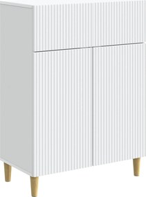 vidaXL Πλαϊνό γραφείο Λευκό 66 x 34,5 x 90 εκ Επεξεργασμένο Ξύλο