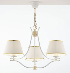 Κρεμαστό Πολύφωτο Samba Φ78cm 3xE27 Λευκό με Χρυσό