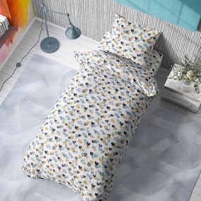 Παπλωματοθήκη Μονή (160x240) Dimcol Hearts Grey-Green 11