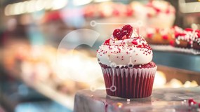 Intra Συλλεκτικό Ξύλινο Παζλ Plywood 4mm - Cupcake σε βιτρίνα Σε Ξύλινο Κουτί - Διαστάσεις: 10x10 cm – 25 κομμάτια