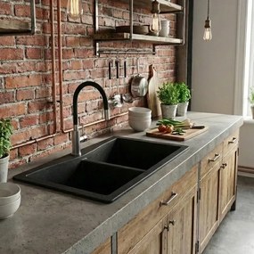 Sanitec Classic 326 (93×51) - Γρανιτένιος νεροχύτης - Granite TERRACOTTA