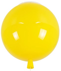 BALLOON 00651 Μοντέρνο Παιδικό Φωτιστικό Οροφής Μονόφωτο Κίτρινο Πλαστικό Μπάλα Φ30 x Υ33cm