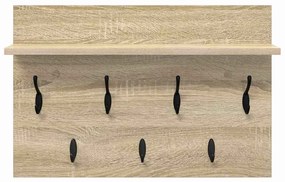 vidaXL Τοίχου Κρεμάστρα Sonoma Δρυς 60 x 40 x 12 cm Επεξεργασμένο ξύλο