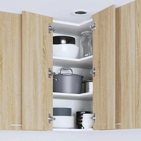 vidaXL Κρεμαστό ντουλάπι Σομόνα Δρυς και Λευκό 57 x 57 x 80 εκ.