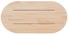 vidaXL Επιφάνεια Τραπεζιού Οβάλ Λευκή 90x45x2,5 εκ. Μασίφ Ξύλο Πεύκου