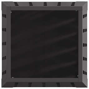 vidaXL Τετράγωνη Φωτιά Μαύρη 50x50x70 εκ Ατσάλι