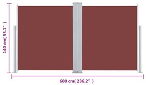 ΣΚΙΑΣΤΡΟ ΠΛΑΪΝΟ ΣΥΡΟΜΕΝΟ ΚΑΦΕ 140 X 600 ΕΚ. 317991