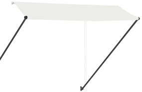 vidaXL Τέντα Συρόμενη με LED Κρεμ 300 x 150 εκ.