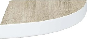 vidaXL Ράφια Τοίχου Γωνιακά 4 τεμ. Δρυς/Λευκό 25 x 25 x 3,8 εκ από MDF